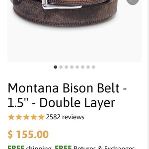 MENS DOUBLE BUFFALO LEATHER BELT
